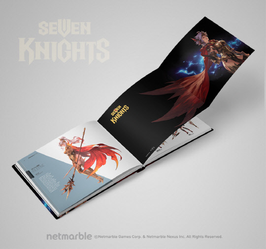 넷마블게임즈의 모바일 역할수행게임(RPG) '세븐나이츠'의 캐릭터를 활용한 아트북  넷마블게임즈 제공